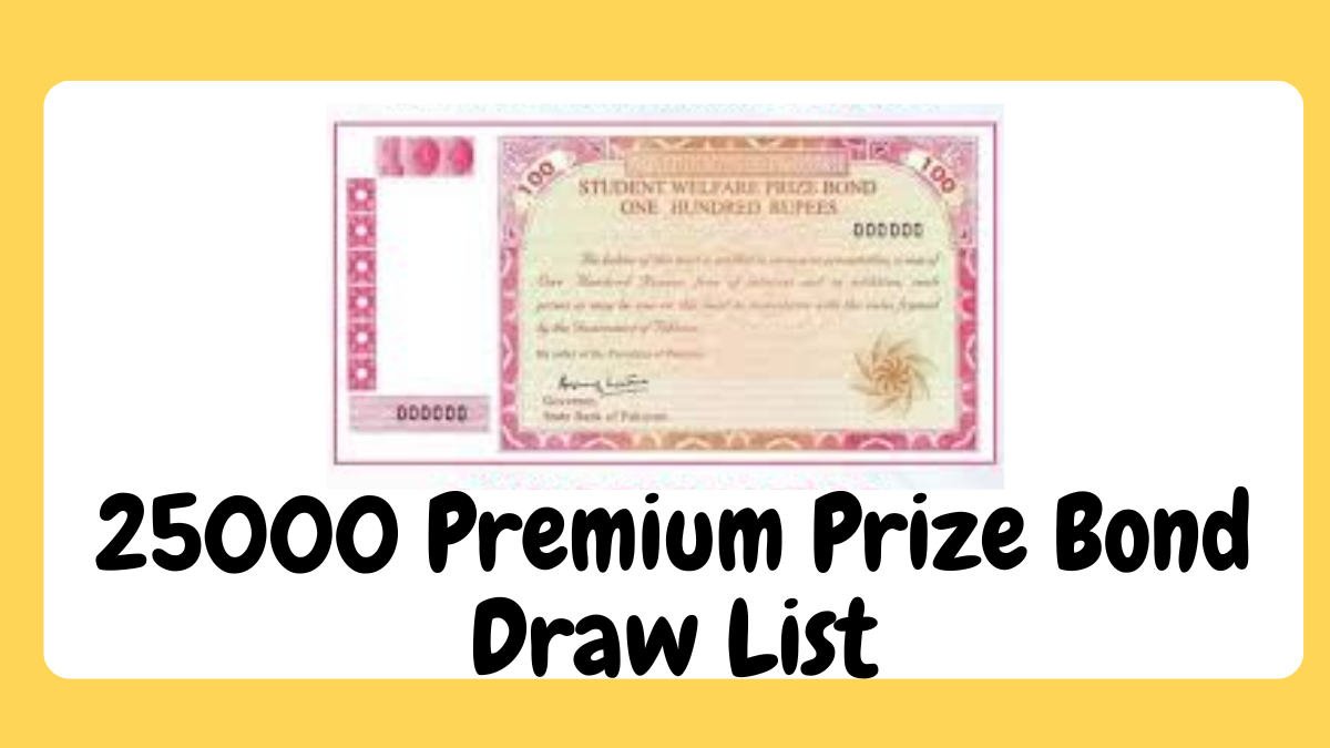 Rs25000 Premium Prize Bond Draw List 10 March 2023