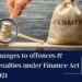 Changes to offences and penalties under finance act 2021