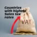 Countries with highest sales tax rates in the world on retailers