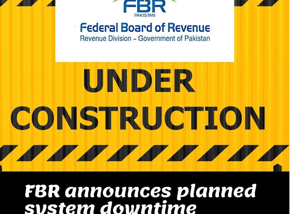 FBR announces planned system downtime of websites