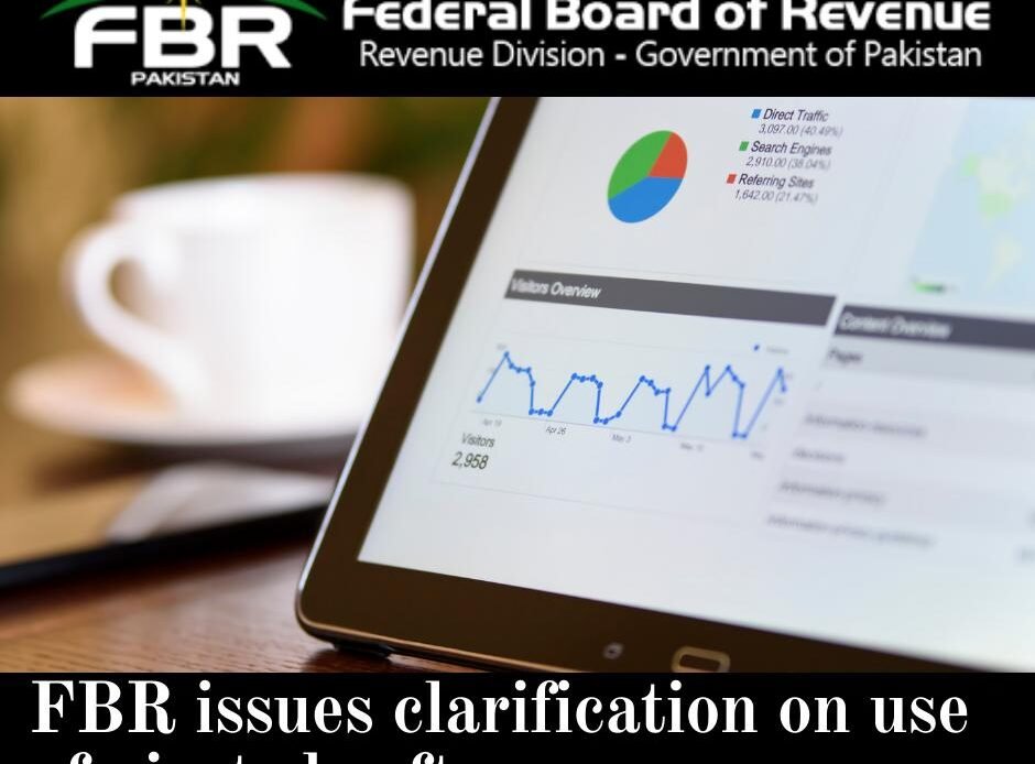 FBR clarification on use of pirated software by fbr
