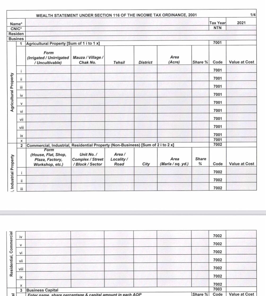 FBR Issues Draft Income Tax Return Form For Individuals