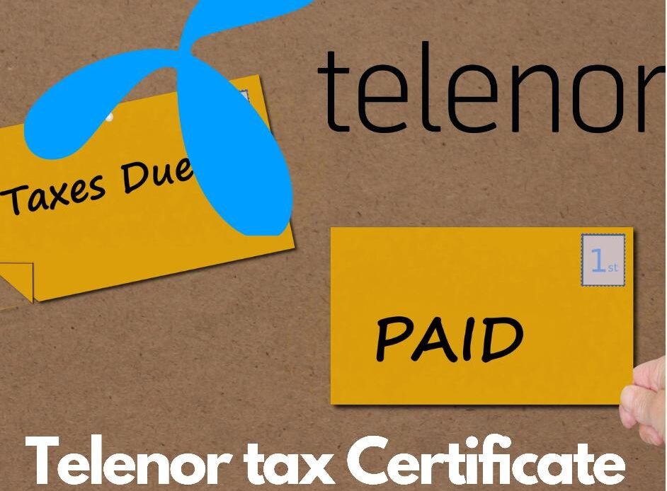 Telenor Tax Certificate Download online
