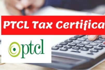 Download online PTCL Tax Certificate