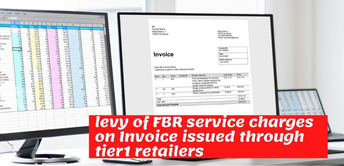 Service charges on invoice issued by tier1 retailers