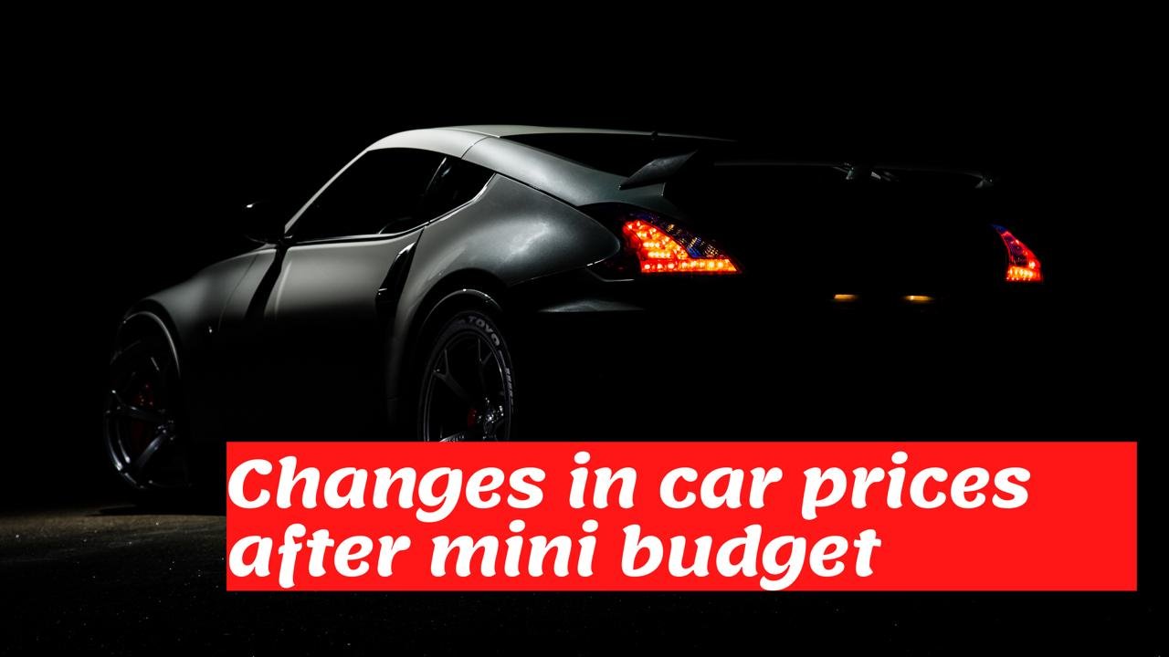 Changes in car prices after mini budget