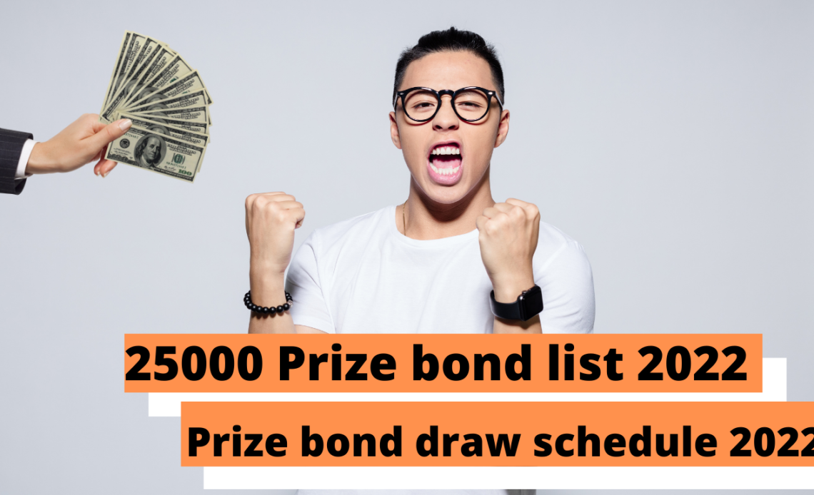 25000 Prize bond list 2022 and prize bond draw schedule 2022