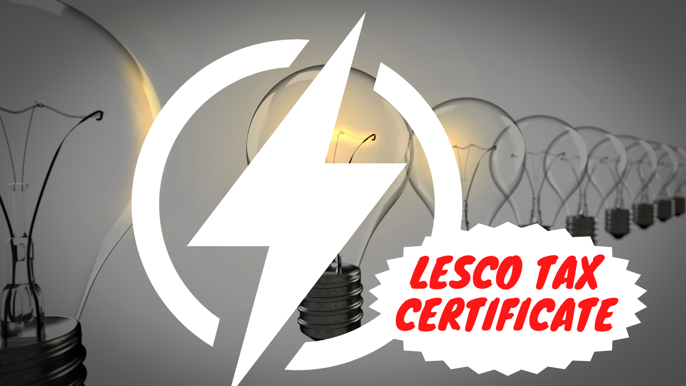 Lesco Bill tax certificate download online