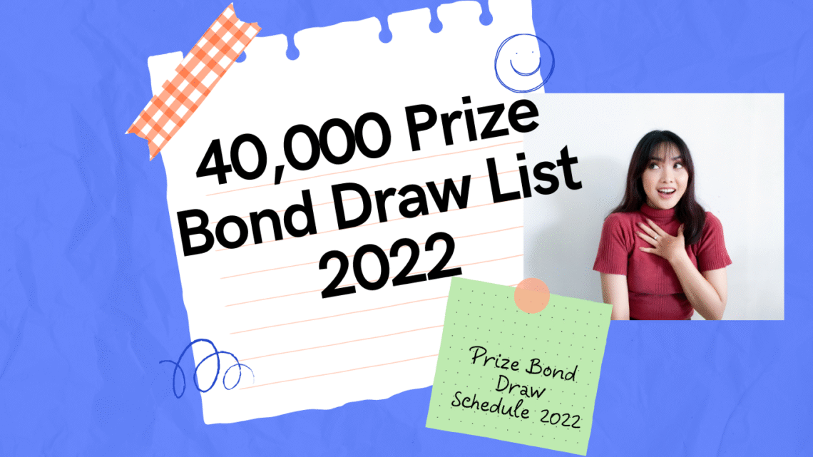 40000 Prize Bond Draw List 2022 and Prize Bond Draw Schedule 2022