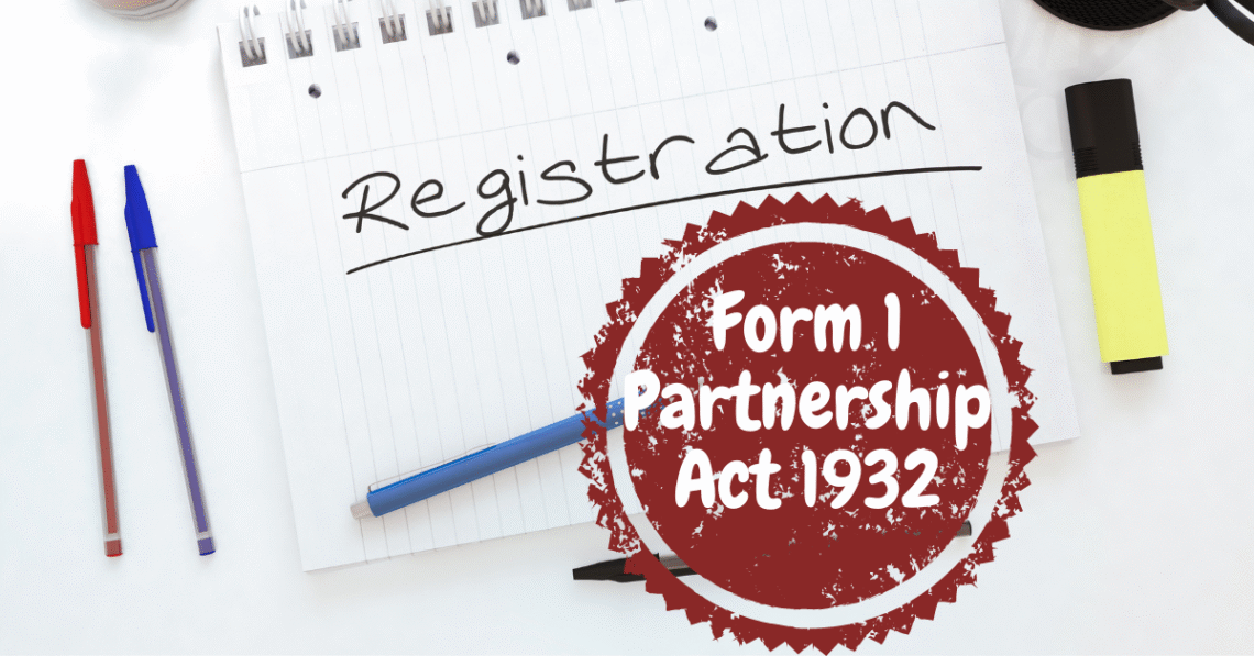 Form 1 Partnership Act 1932