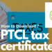 How to Download PTCL tax certificate