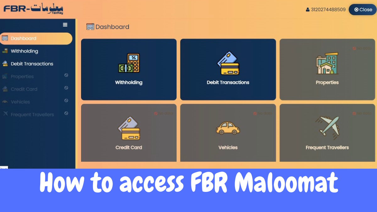 How To Check Your FBR Maloomat And Tax Details