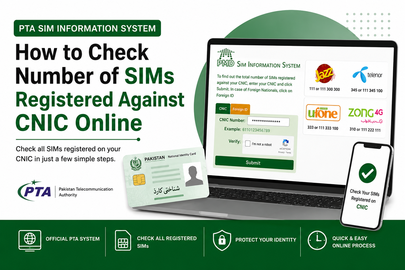 PTA SIM Information System – Check SIMs on CNIC