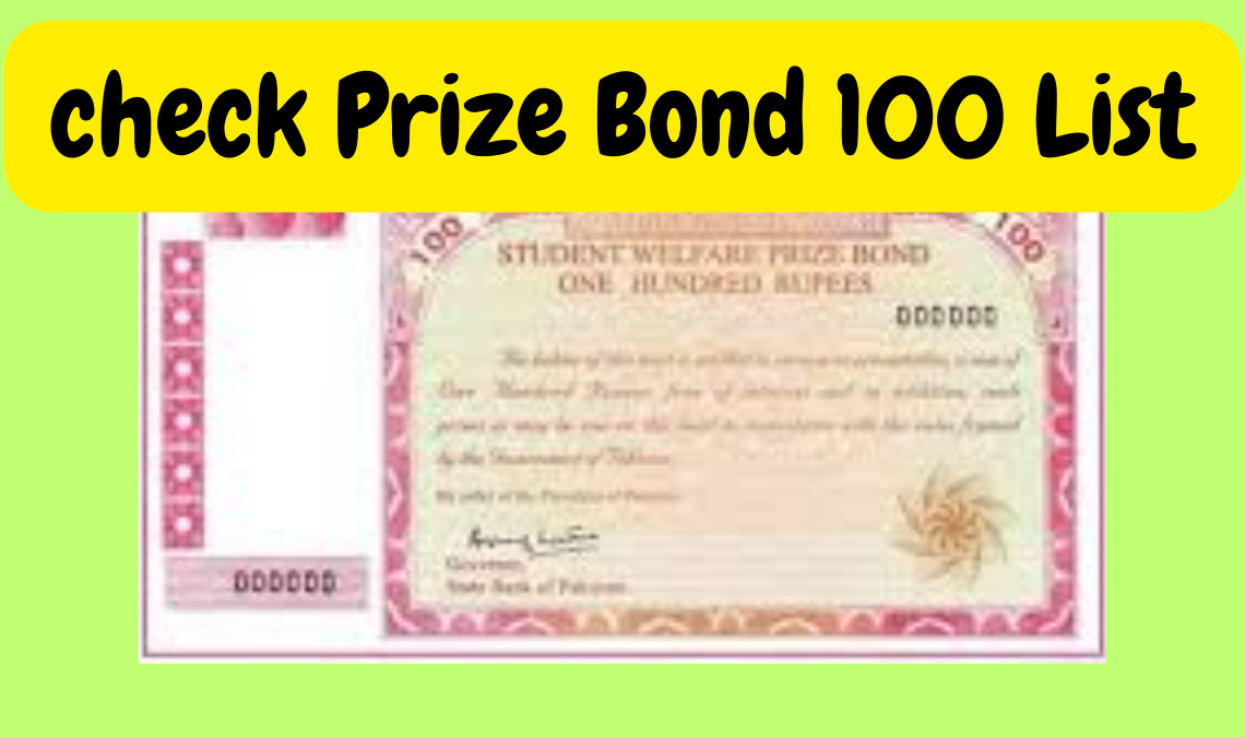 100 Prize Bond List Draw 41 Rawalpindi Result 15 February 2023