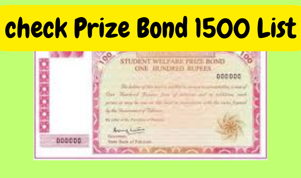 1500 Prize Bond List Draw Quetta 93 Result 15 February 2023