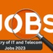 Latest Ministry of IT and Telecom Jobs 2023 Manager Budget and Accounts
