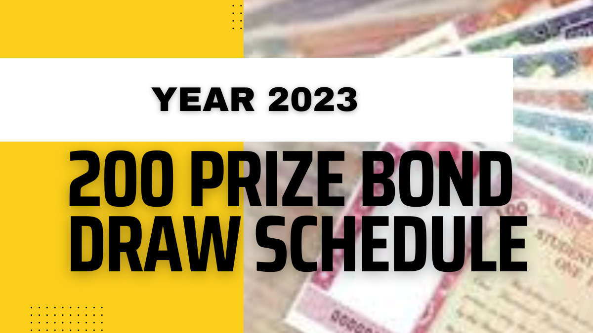 200 Prize Bond Draw Schedule 2023
