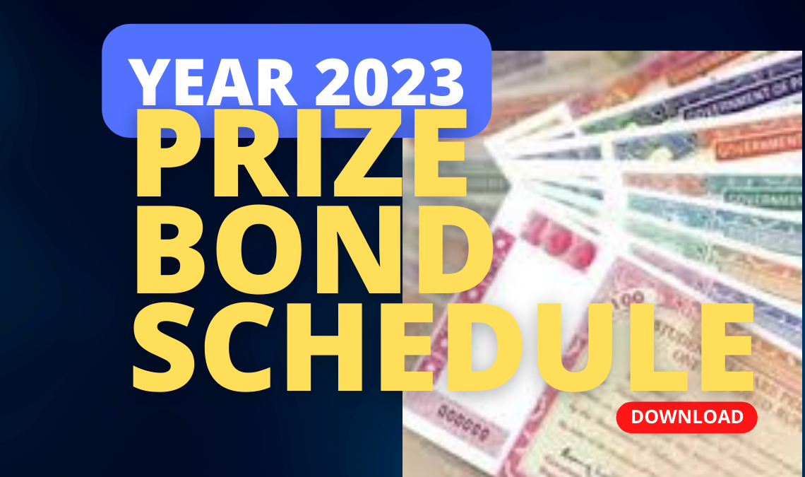 The Prize Bond Schedule 2023 State Bank of Pakistan download and check online in pdf
