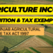 Definition of Agriculture Income for Tax Exemption and tax on agriculture income under provincial laws of Pakistan