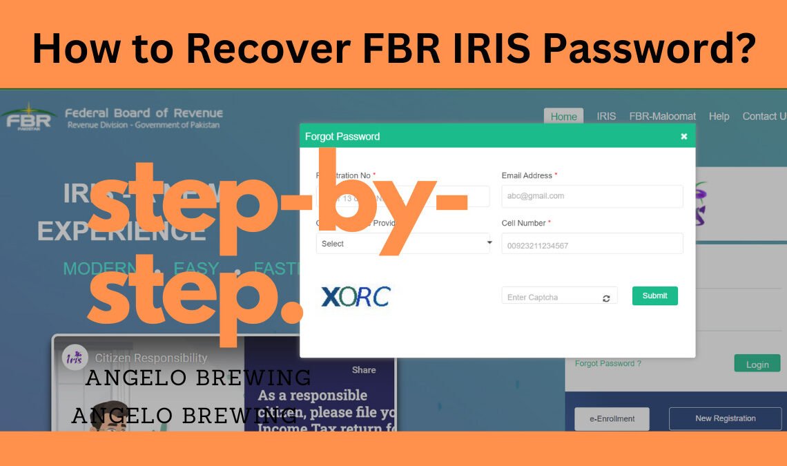 How to Recover FBR IRIS Password through cell no and email id
