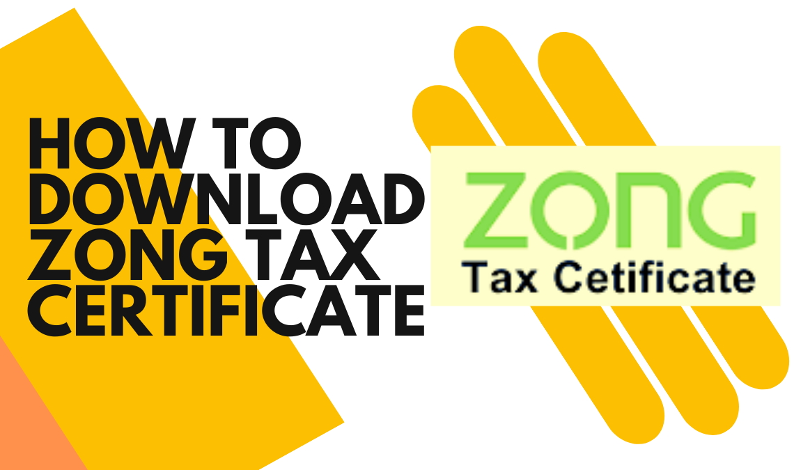 how to download zong tax certificate