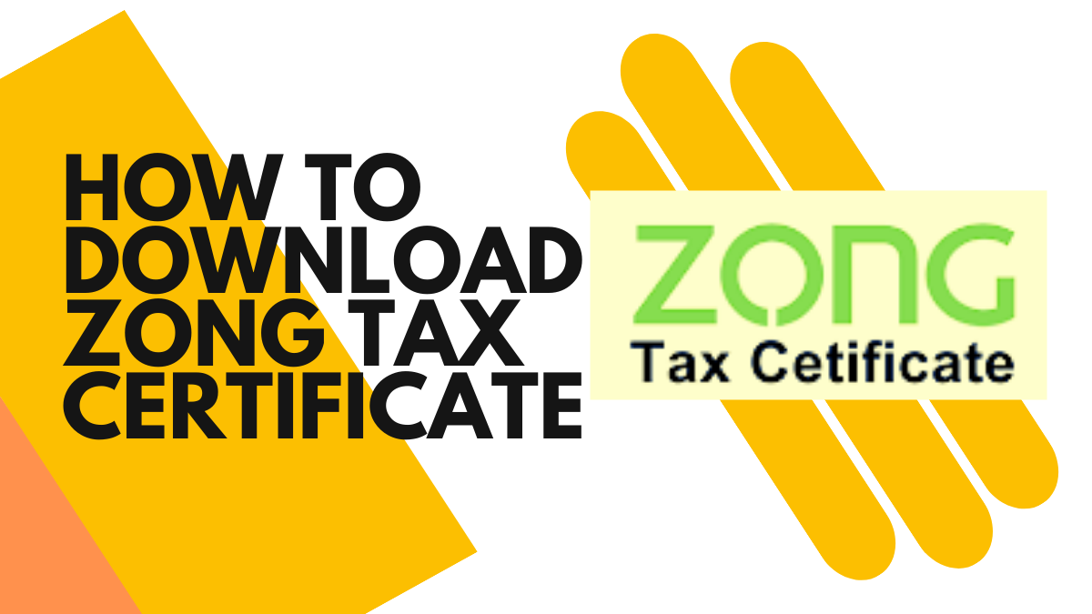 how to download zong tax certificate