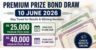 Premium Prize Bond Draw 10 June 2026 for Rs 25000 and Rs 40000 Bonds