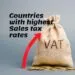 Countries with highest sales tax rates in the world on retailers