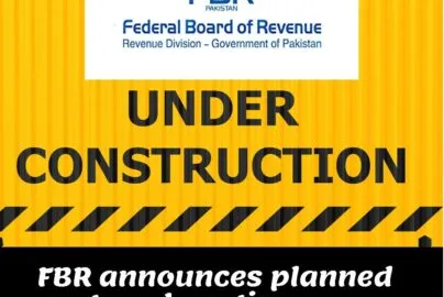 FBR announces planned system downtime of websites