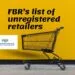 FBR issued list of unregistered and unintegrated tier1 retailers