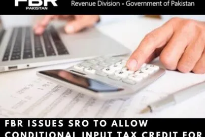 SRO issues by FBR for conditional sales tax input adjustment on supplies from azad jammu and kashmir and gilgit baltistan