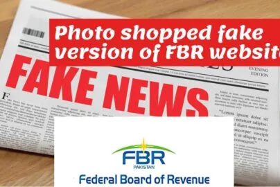 Photo shopped fake version of FBR Website