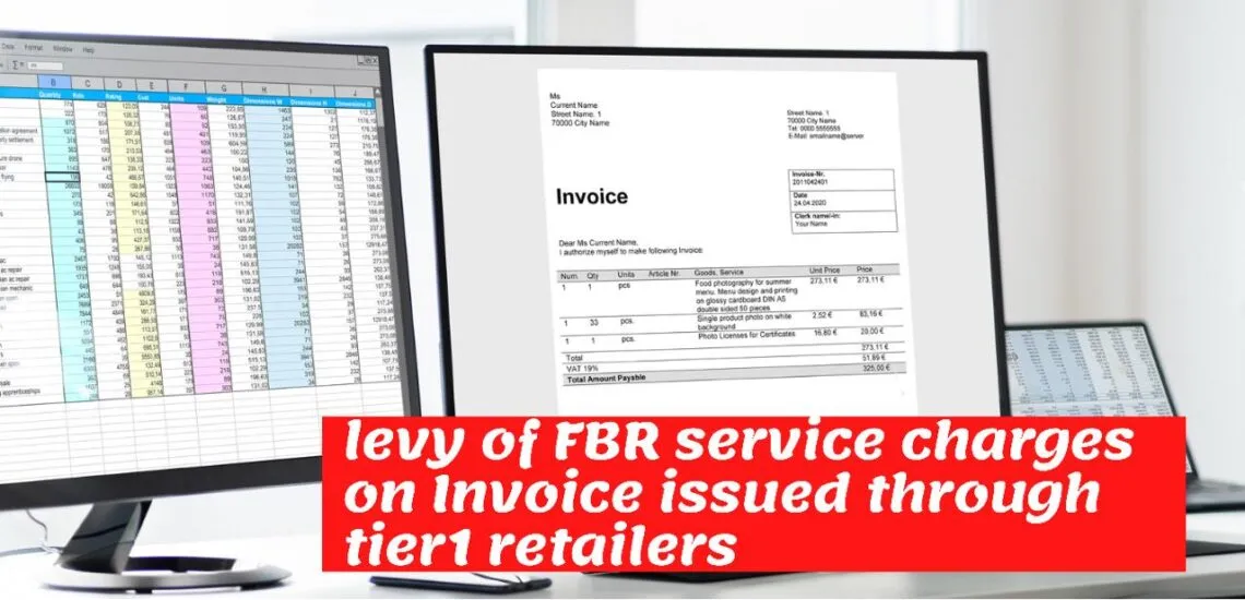 Service charges on invoice issued by tier1 retailers
