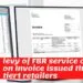 Service charges on invoice issued by tier1 retailers