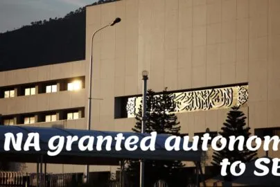 Pakistan National Assembly granted autonomy to state Bank of Pakistan