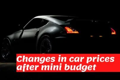 Changes in car prices after mini budget