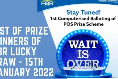 List of Winners of FBR Prize scheme of point of sales 15 January 2022