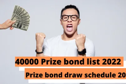 40000 Prize bond list 2022 and prize bond draw schedule 2022