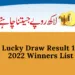 FBR Prize Scheme Lucky Draw Result 15 May 2022 Point Of Sales