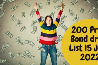 200 Prize Bond Draw List 15 June 2022