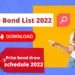200 Prize Bond List 2022 and Prize bond Draw Schedule 2022