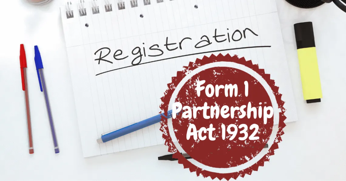 Form 1 Partnership Act 1932