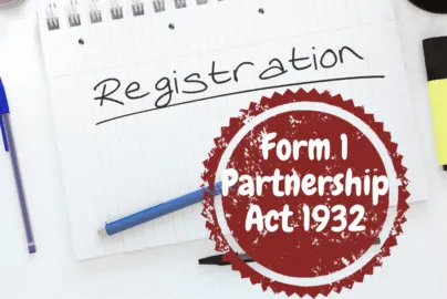 Form 1 Partnership Act 1932