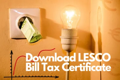 Download online LESCO Bill tax certificate