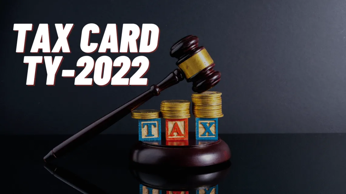 Tax Card and Tax rates for tax year 2022