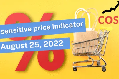 What is the Sensitive Price Indicator for Week ended August 25 2022