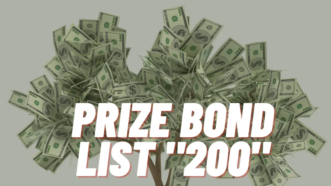 200 Prize Bond lucky draw list check online 15 September 2022