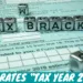 tax rates tax year 2019 tax brackets tax card