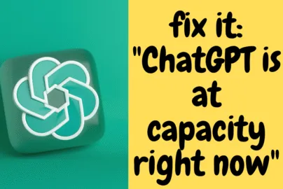 how to fix it ChatGPT is at capacity right now
