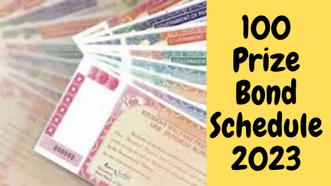 100 Prize Bond Schedule 15 February 2023 draw list